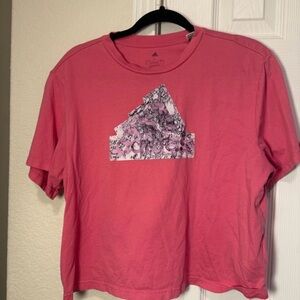 Adidas Coral Tee with Black Logo